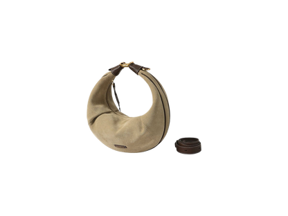 Songmont Medium Luna Hobo Bag - Dune Suede