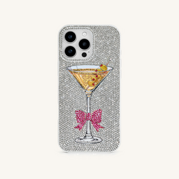 Sparkling Martini Phone Case - Multicolor White