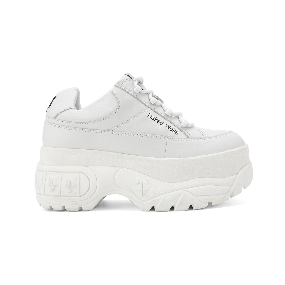 Sporty White Leather