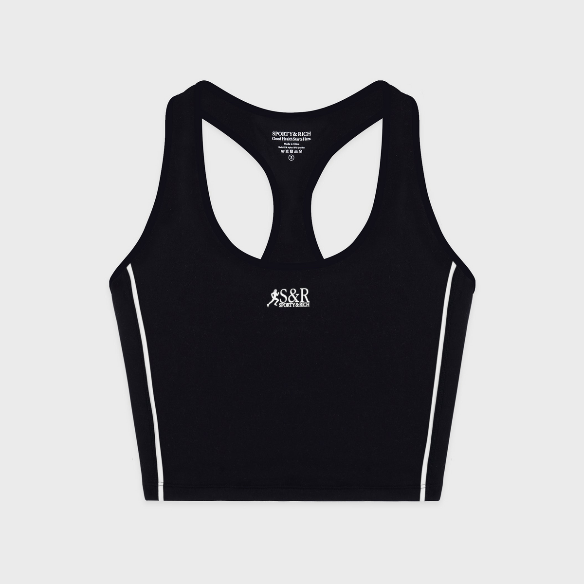 SR Runner Sports Tank - Black/White