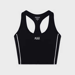 SR Runner Sports Tank - Black/White