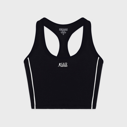 SR Runner Sports Tank - Black/White