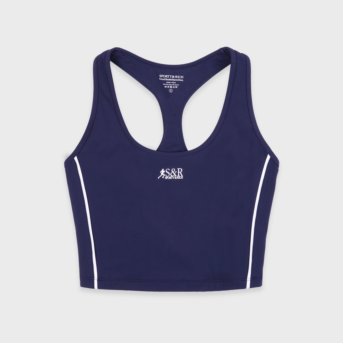 SR Runner Sports Tank - Light Navy/White