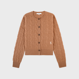 SRC Cableknit Cashmere Cardigan - Camel