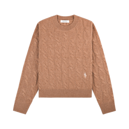 SRC Cableknit Cashmere Sweater - Camel