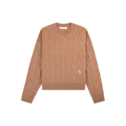 SRC Cableknit Cashmere Sweater - Camel