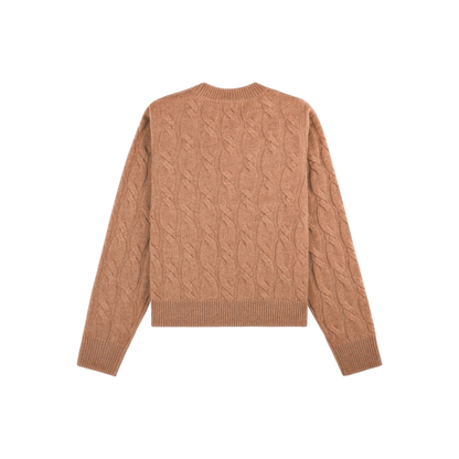 SRC Cableknit Cashmere Sweater - Camel