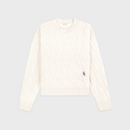 SRC Cableknit Cashmere Sweater - Ecru