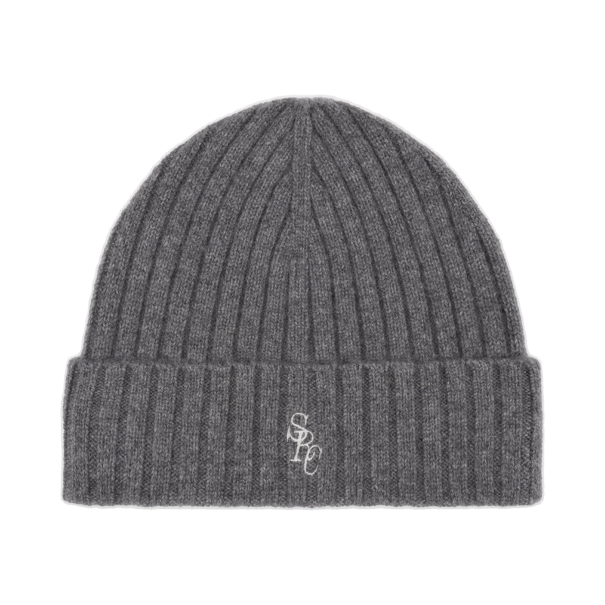 SRC Cashmere Beanie - Cool Gray/White