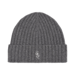 SRC Cashmere Beanie - Cool Gray/White