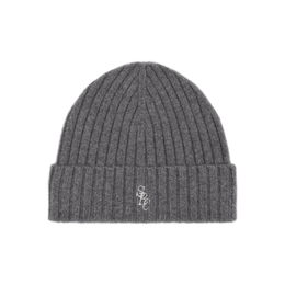 SRC Cashmere Beanie - Cool Gray/White