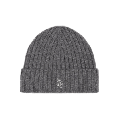 SRC Cashmere Beanie - Cool Gray/White