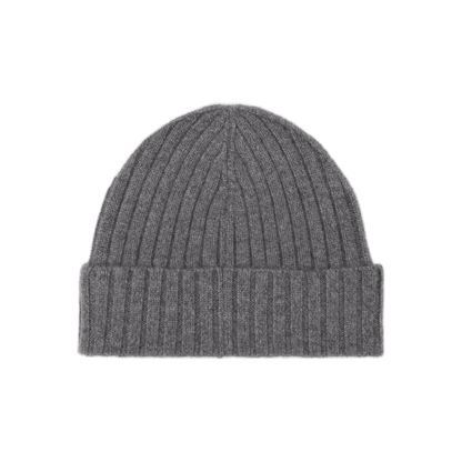 SRC Cashmere Beanie - Cool Gray/White