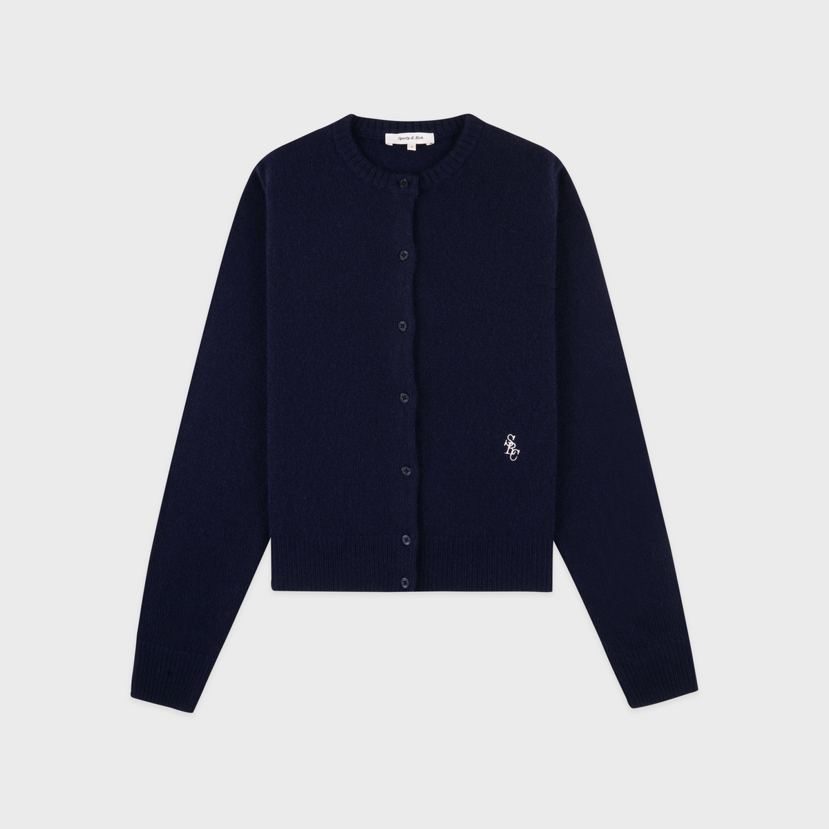 SRC Cashmere Cardigan - Navy/White