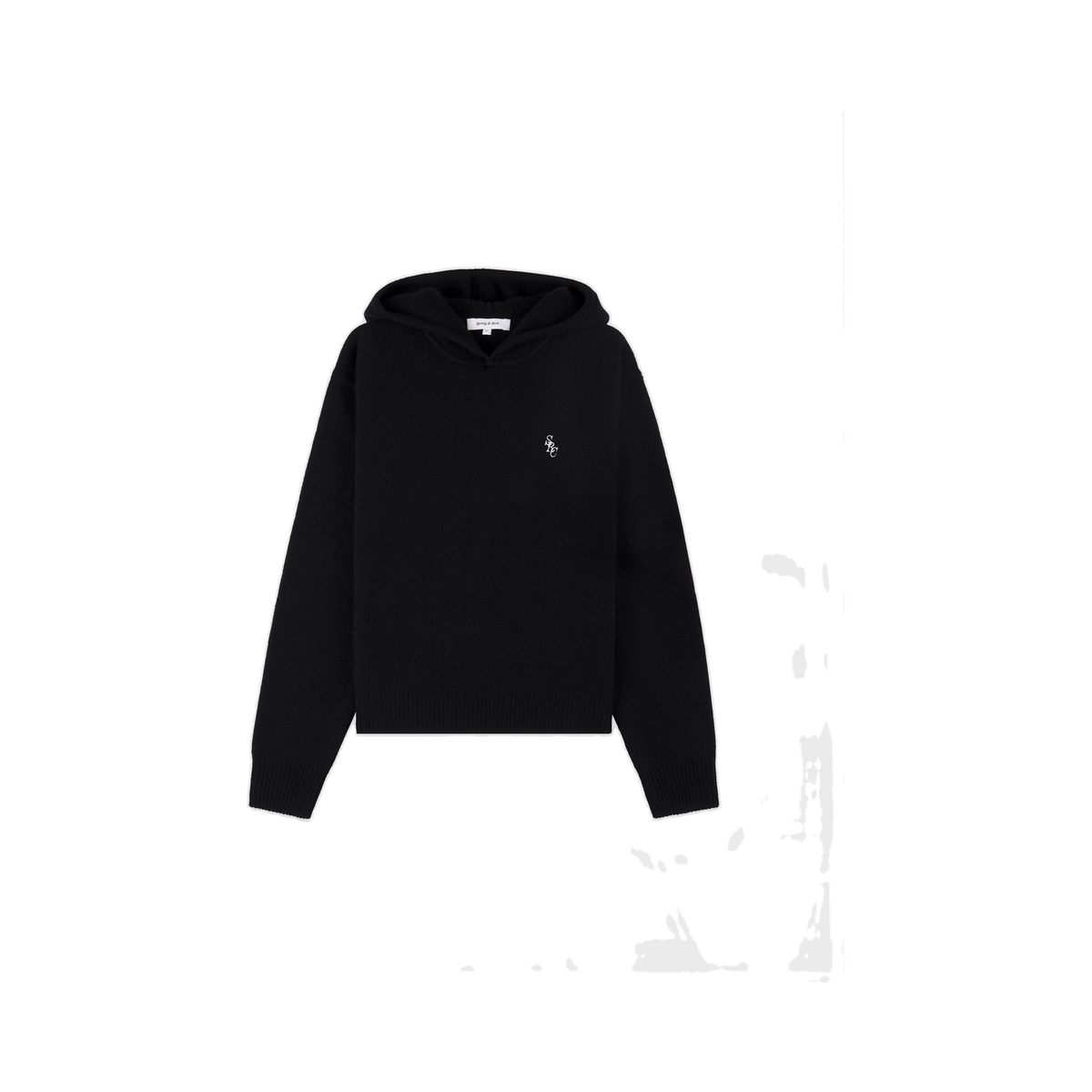 SRC Cashmere Hoodie - Black/White