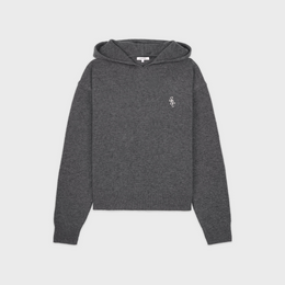 SRC Cashmere Hoodie - Cool Gray/White