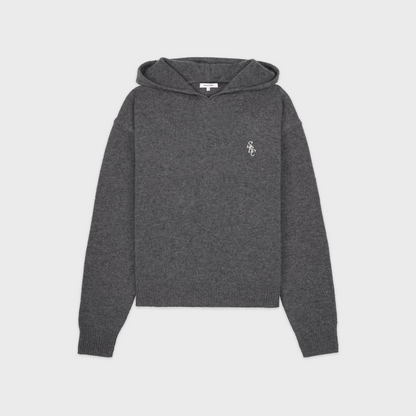 SRC Cashmere Hoodie - Cool Gray/White