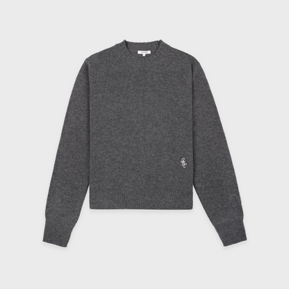 SRC Cashmere Sweater - Cool Gray/White