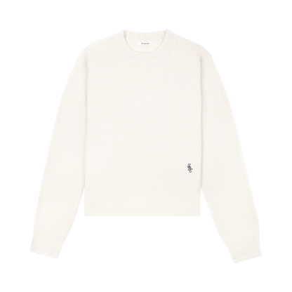 SRC Cashmere Sweater - Ecru/Navy