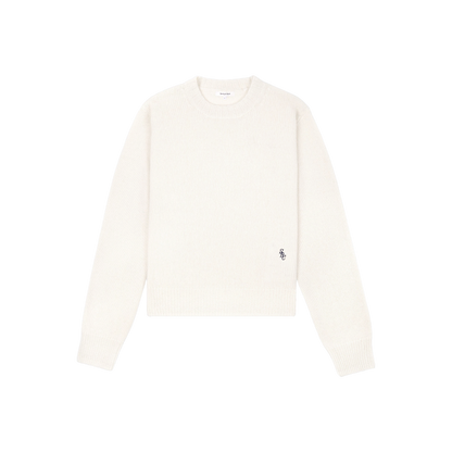 SRC Cashmere Sweater - Ecru/Navy