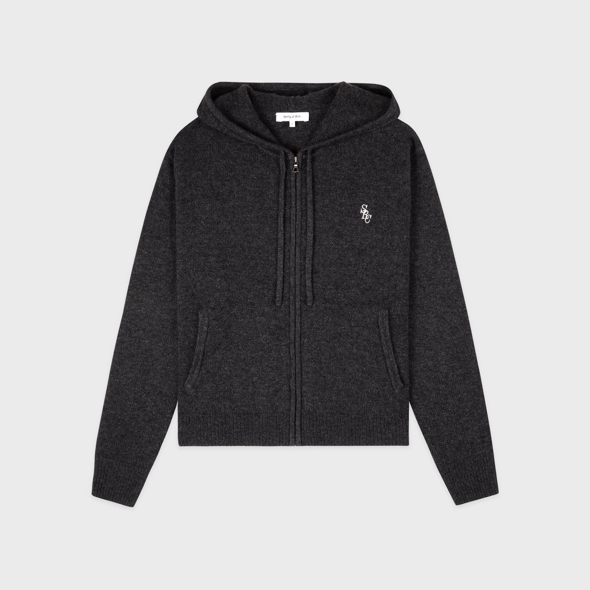 SRC Cashmere Zip Hoodie - Dark Grey