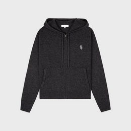 SRC Cashmere Zip Hoodie - Dark Grey
