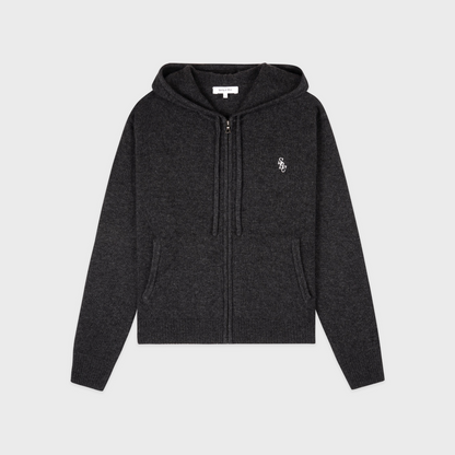 SRC Cashmere Zip Hoodie - Dark Grey