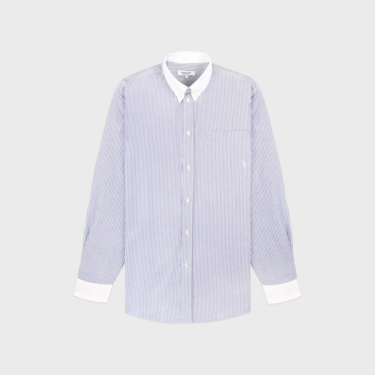 SRC Oversized Oxford Shirt - Navy Stripe