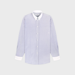 SRC Oversized Oxford Shirt - Navy Stripe