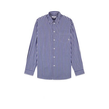 SRC Oversized Shirt - Navy Stripe