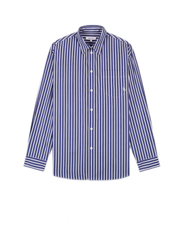 SRC Oversized Shirt - Navy Stripe