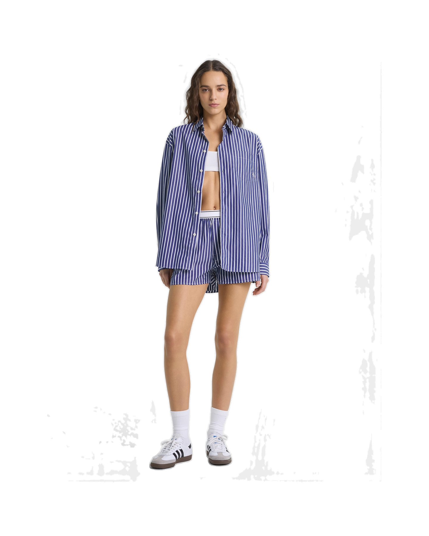 SRC Oversized Shirt - Navy Stripe