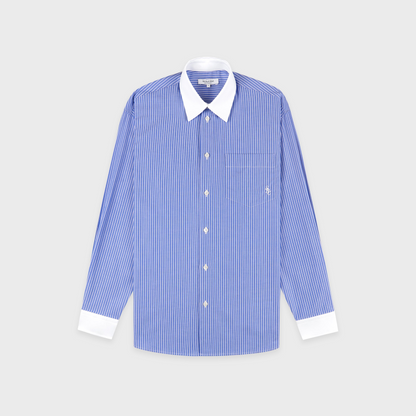 SRC Oversized Shirt - Navy Stripe