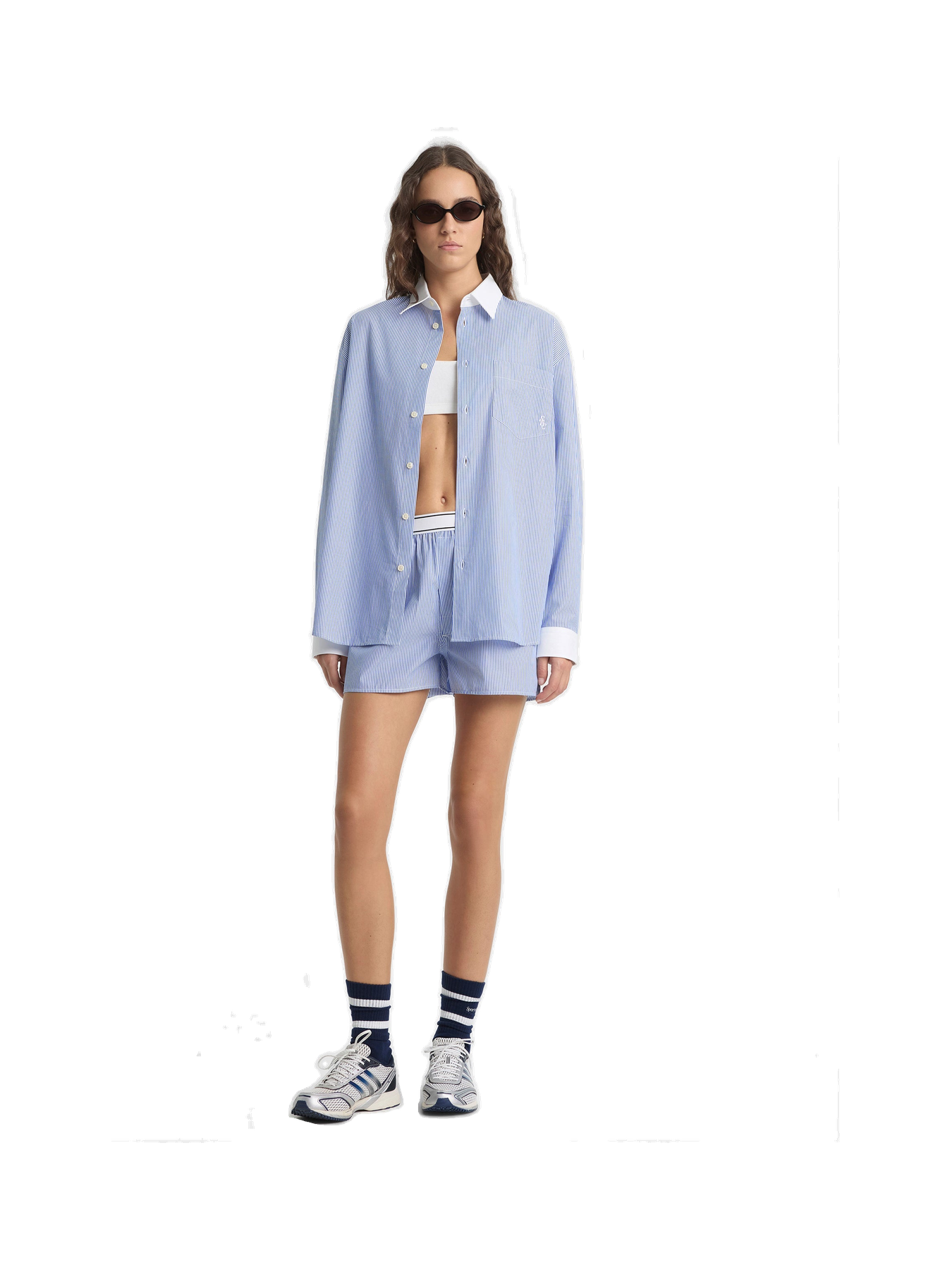 SRC Oversized Shirt - Navy Stripe