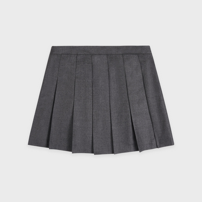 SRC Wool School Skirt - Dark Grey/Ecru