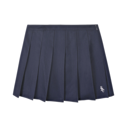 SRC Wool School Skirt - Navy/Ecru