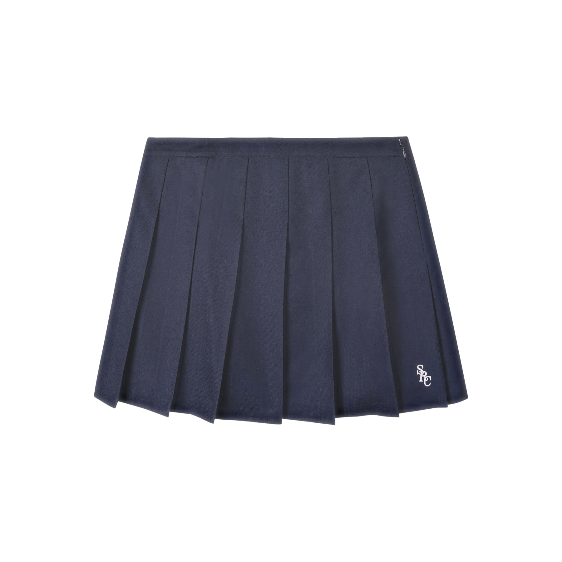 SRC Wool School Skirt - Navy/Ecru
