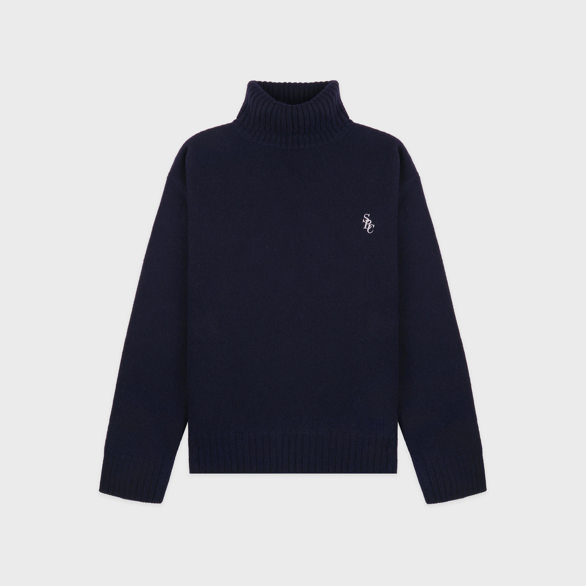 SRC Wool Turtleneck - Navy/White