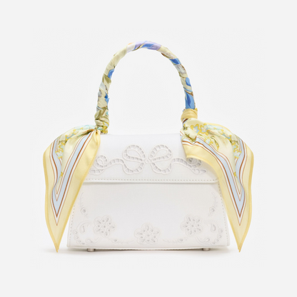 Cream Linen Yellow Floral Mini Bag