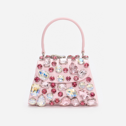 Pink Multi Crystal Mini Bag