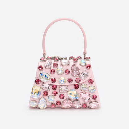 Pink Multi Crystal Mini Bag