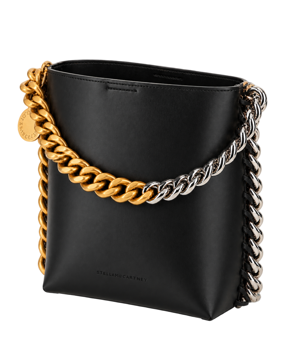 STELLA MCCARTNEY Black Frayme Bucket Bag
