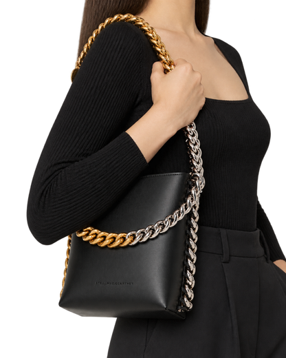 STELLA MCCARTNEY Black Frayme Bucket Bag