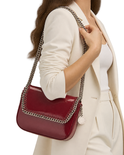 STELLA MCCARTNEY Falabella Patent Flap Crossbody Bag