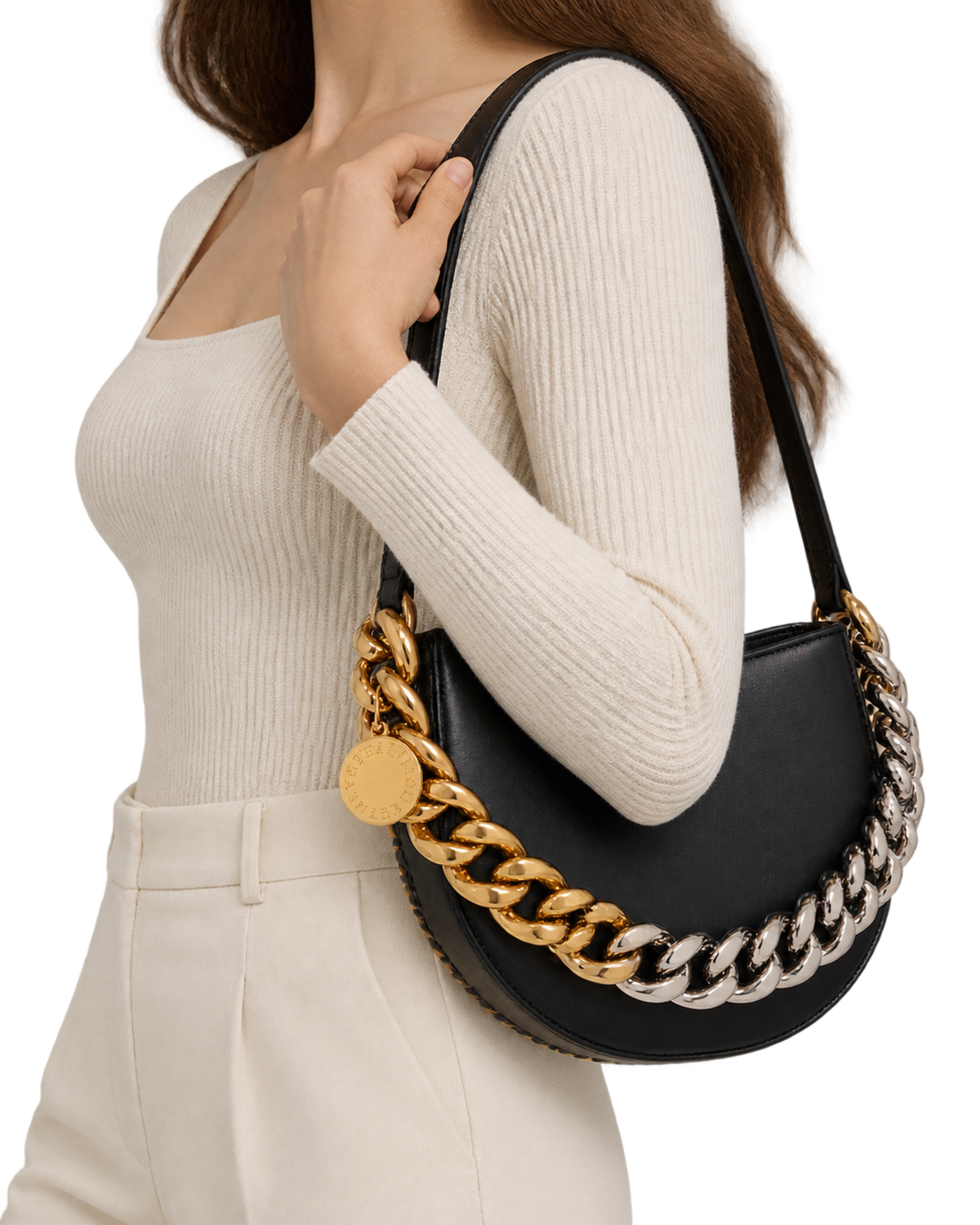 STELLA MCCARTNEY Frayme Alter Chain Small Shoulder Bag