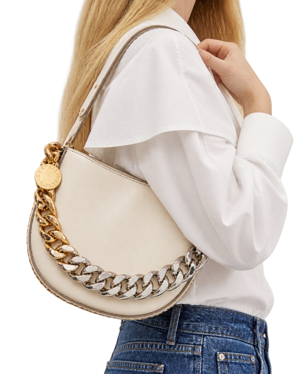 STELLA MCCARTNEY Frayme Alter Chain Small Shoulder Bag