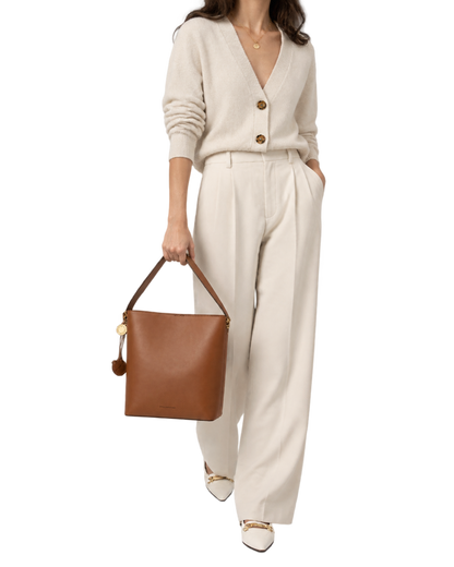 Stella McCartney Frayme laced smooth faux leather tote bag