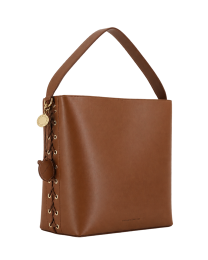 Stella McCartney Frayme laced smooth faux leather tote bag