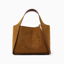 Stella Mccartney Logo Crossbody Tote Bag in Alter Suede