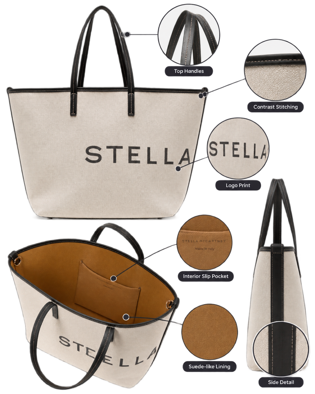 Stella McCartney logo-print cotton tote bag